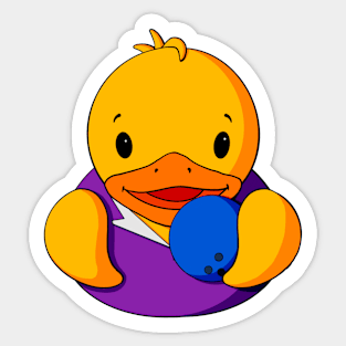 Bowler Rubber Duck Sticker